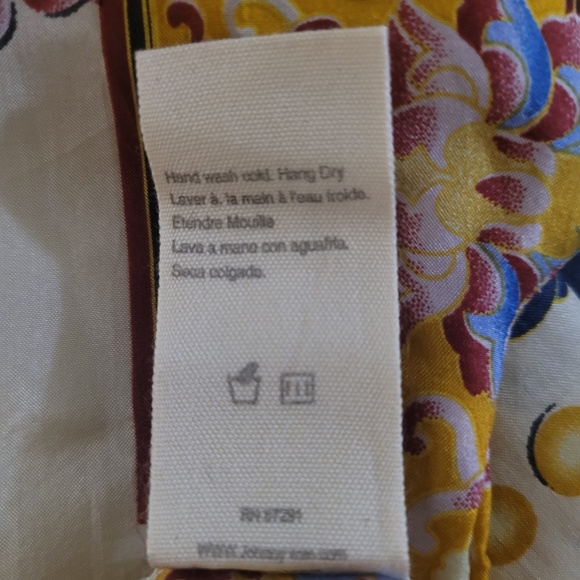 Johnny was 100% Silk Blouse Size Large - Picture 5 of 7